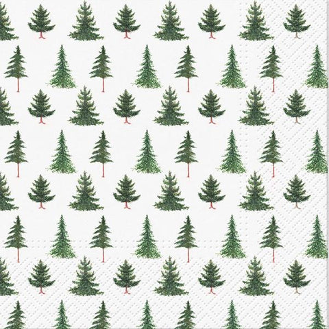 Serviette de table "Sapins verts"