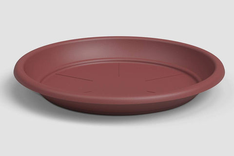 Soucoupe rond rouge foncé