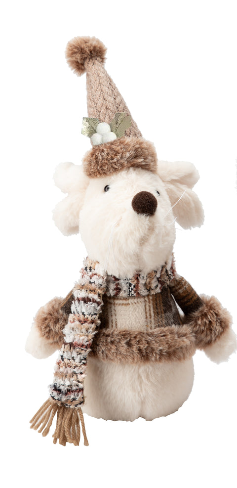Figurine souris d’hiver en peluche