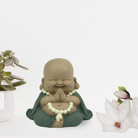 Petit Bouddha en salutation – Statue en polyrésine