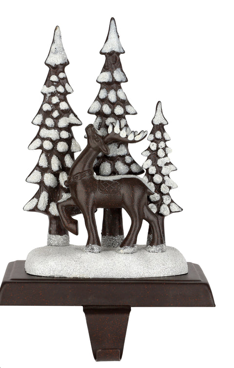 Support à bas de Noël en métal – Cerf
