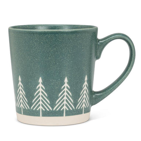 Tasse en grès verte