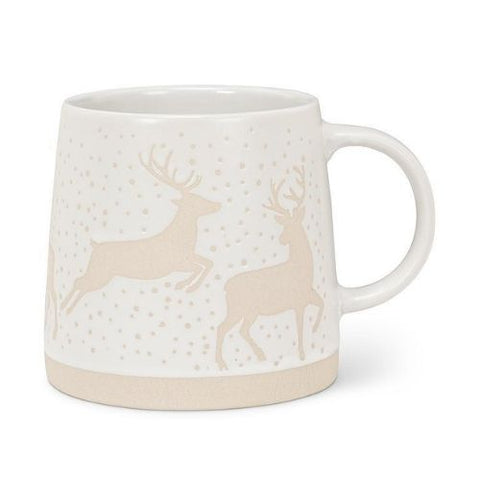 Tasse en grès avec rennes