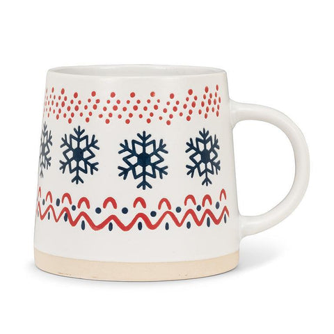 Tasse en grès à motif nordique