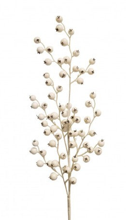 Tige décorative « Baies blanches »