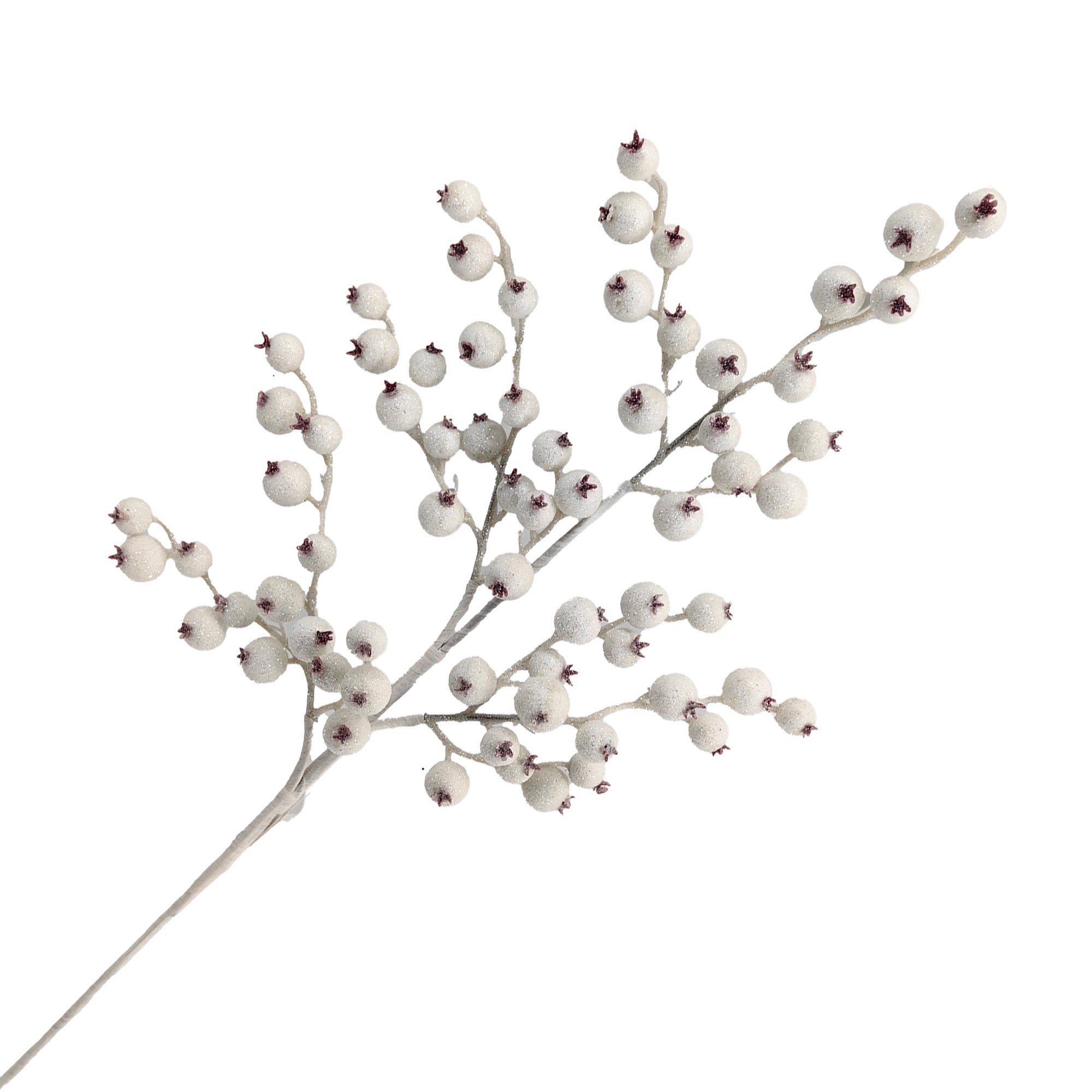 Lot de 6 branches de baies rouges artificielles avec tiges Lot de 6 branches de baies rouges artificielles avec tiges