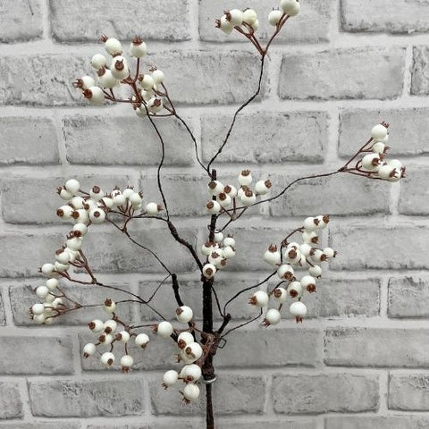 Tige de baies blanches artificielles