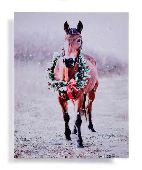 Toile lumineuse avec cheval