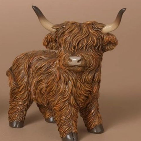Figurine décorative Vache Highland debout