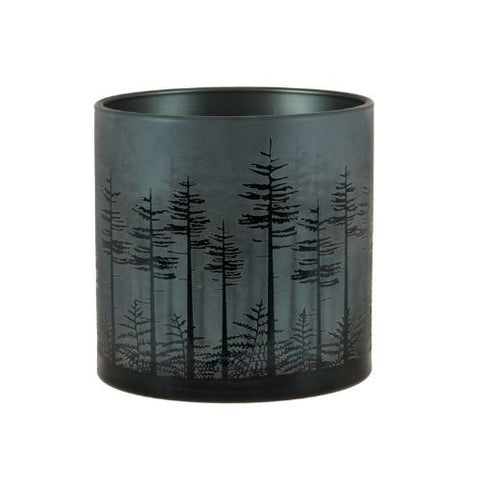 Porte-bougie décoratif forêt de conifères