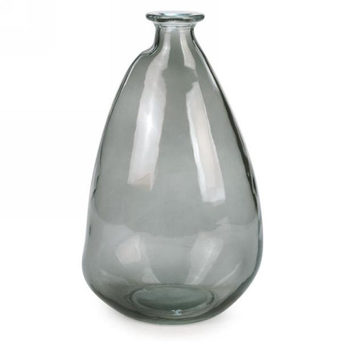 Vase gris abstrait en verre