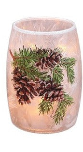 Vase illuminé avec cocottes