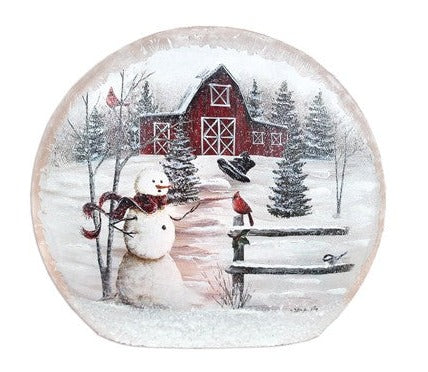 Lampe décorative avec bonhomme de neige