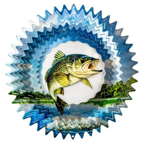 Grand carillon à vent rotatif – Poisson multicolore