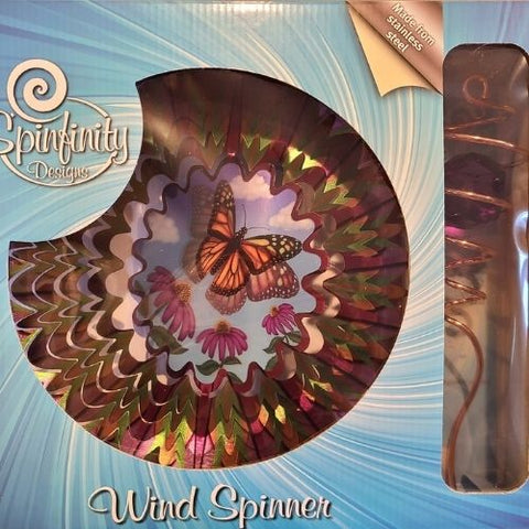Grand coffret cadeau – Tourne-vent animé Grand Papillon avec queue en cristal