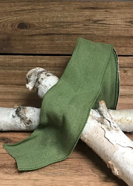 Ruban en filet de jute vert