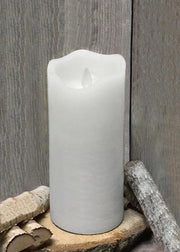 Chandelle pilier blanc rustique