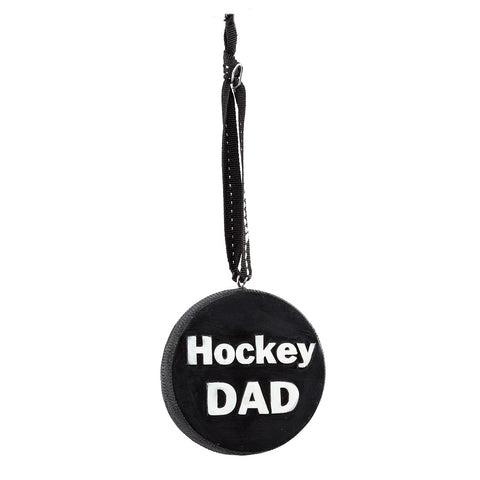 Ornement de rondelle de hockey "Dad"