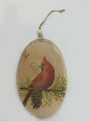 Ornement avec cardinal