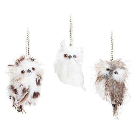 Ornement en forme de hiboux