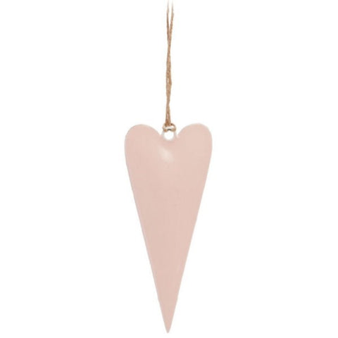 Ornement de coeur rose en métal