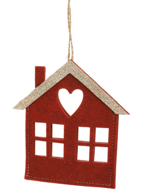 Ornement de maison rouge