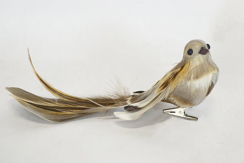Petit oiseau décoratif jaune sur pince