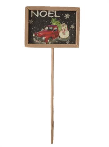 Pancarte NOËL sur tige