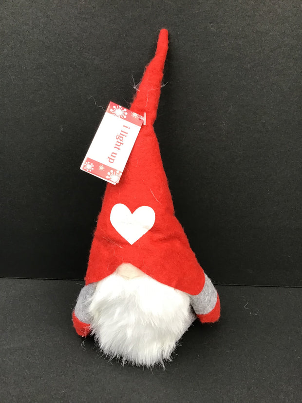 Peluche de gnome rouge avec coeur