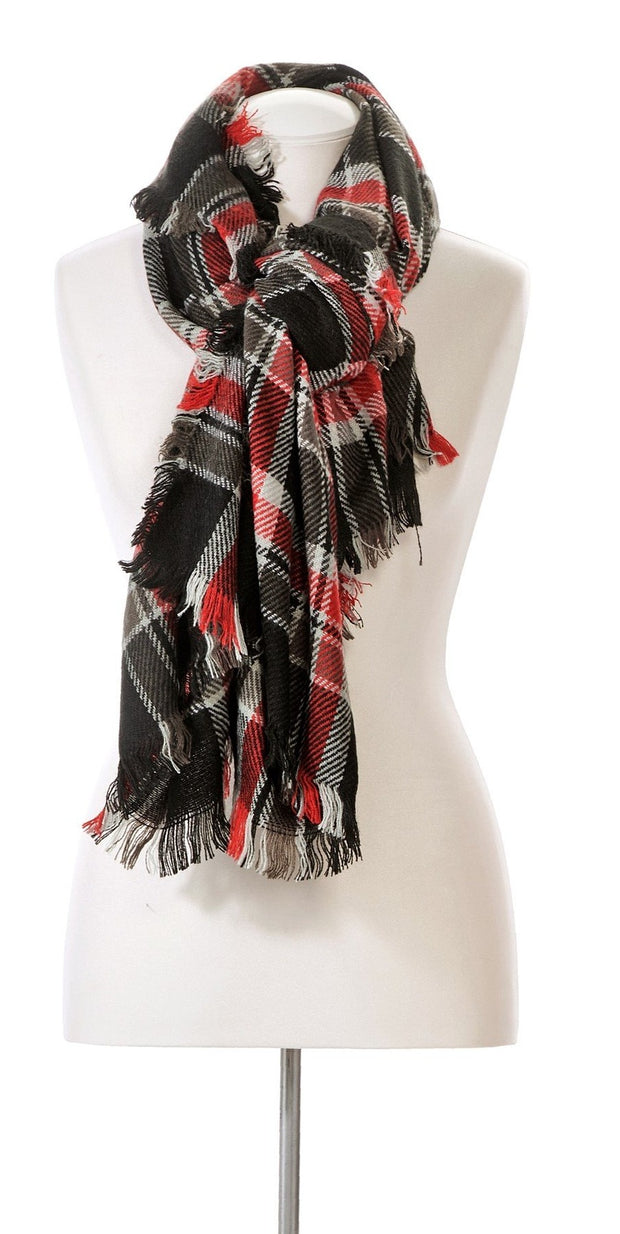 Couverture tartan noire