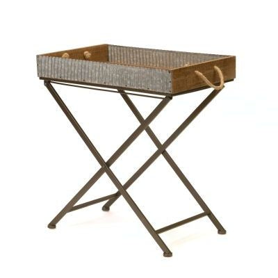 Table en bois et métal pliable