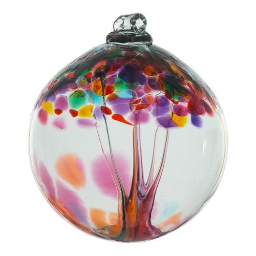Boule de verre soufflé à arbre enchanté "Gratitude"
