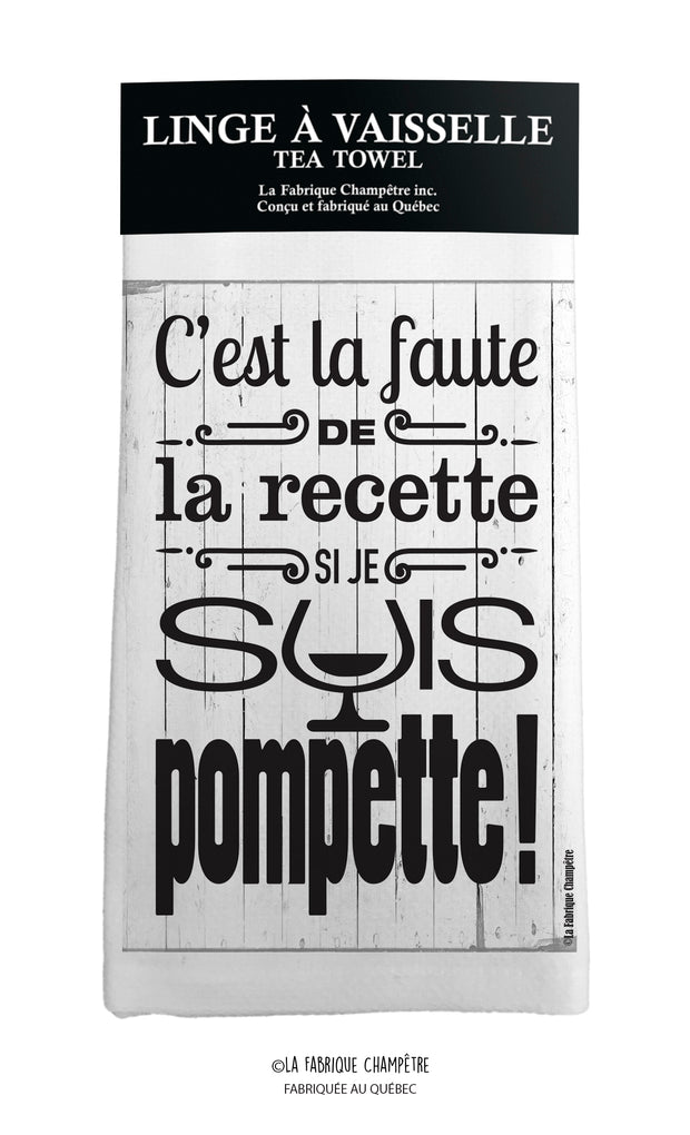 Linge à vaisselle C'EST LA FAUTE DE LA RECETTE...