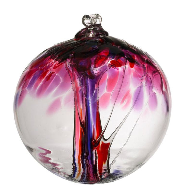 Boule de verre soufflé à arbre enchanté "Amour"
