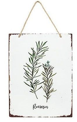 Plaque décorative fine herbe romarin