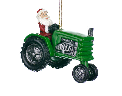Père Noël sur le tracteur