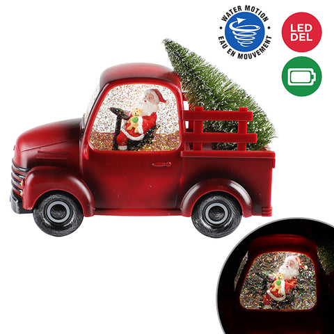 Camion rouge en acrylique lumineux