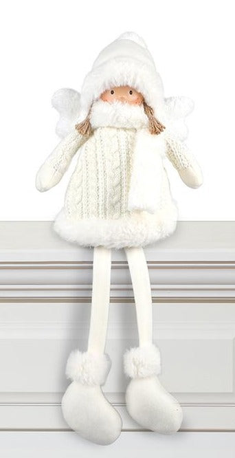 Ange en tissu blanc