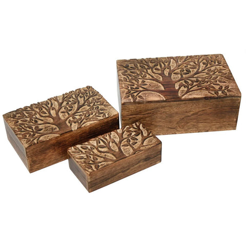 Boîte rectangulaire décorative en bois