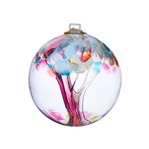 Boule en verre soufflé à arbre enchanté "Souvenirs"