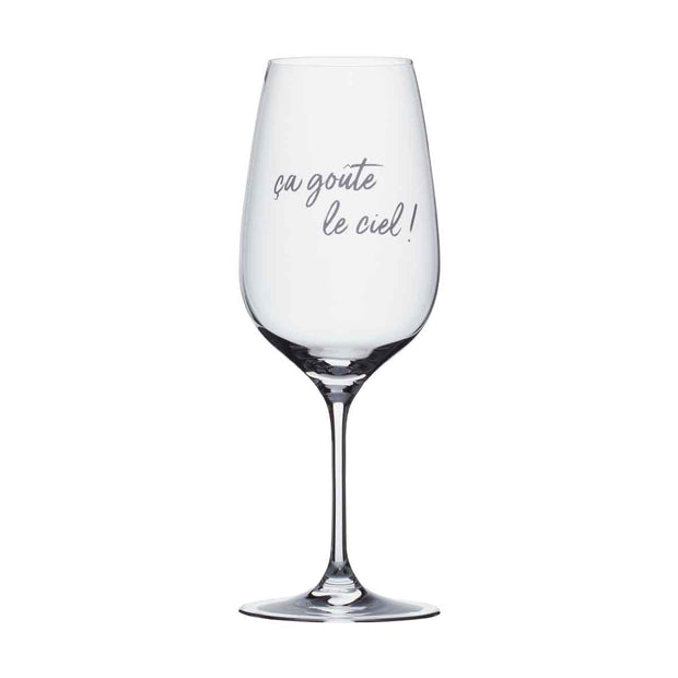 Coupe de vin "Ça goûte le ciel !"