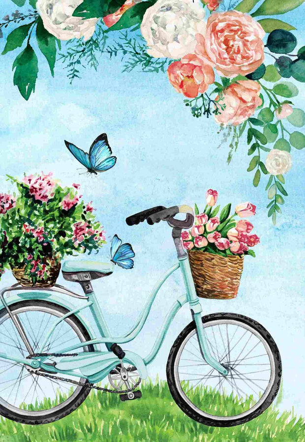 Drapeau décoratif Bicyclette bienvenue – Jardinerie Fortier