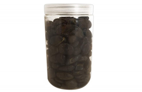 Pot de galets noirs décoratifs