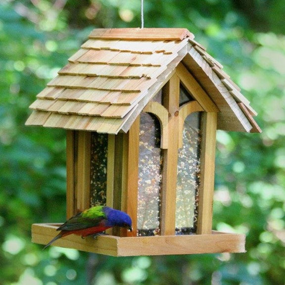 Mangeoire d'oiseaux en bois – Jardinerie Fortier