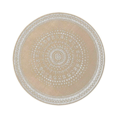 Napperon contour blanc
