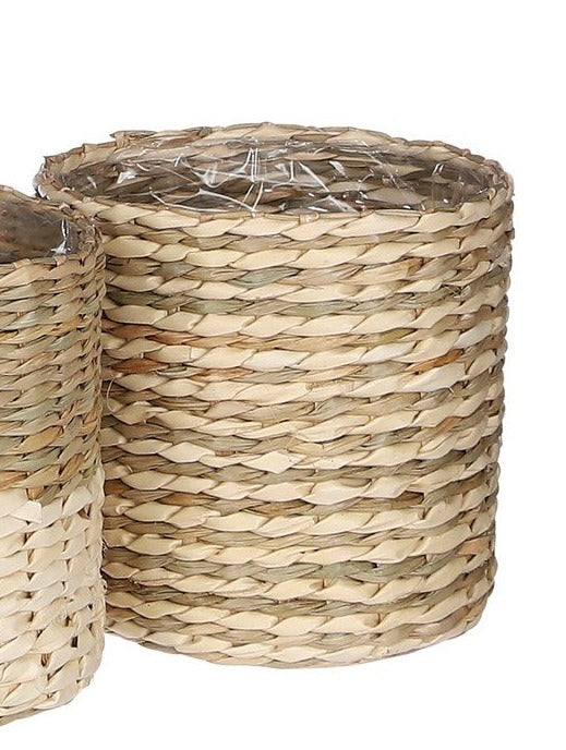 Panier en osier rond