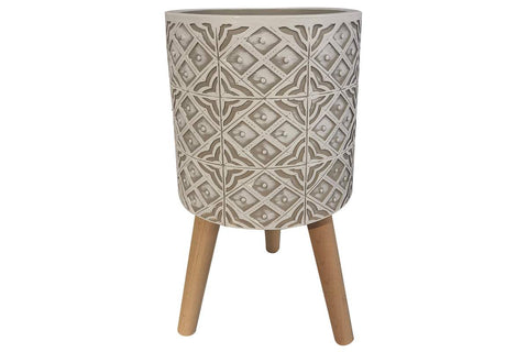 Pot à motifs sur pieds