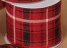Ruban rouge, noir et ligne blanche