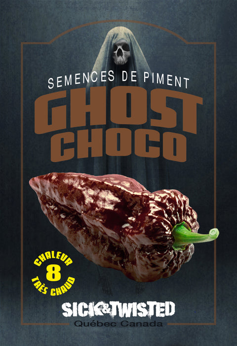 Semence de "Piment Fort Ghost Bhut Jkolokia choco"