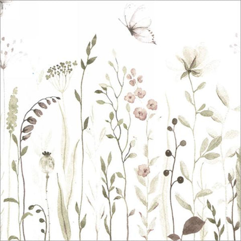 Serviette de table "feuillage gris"